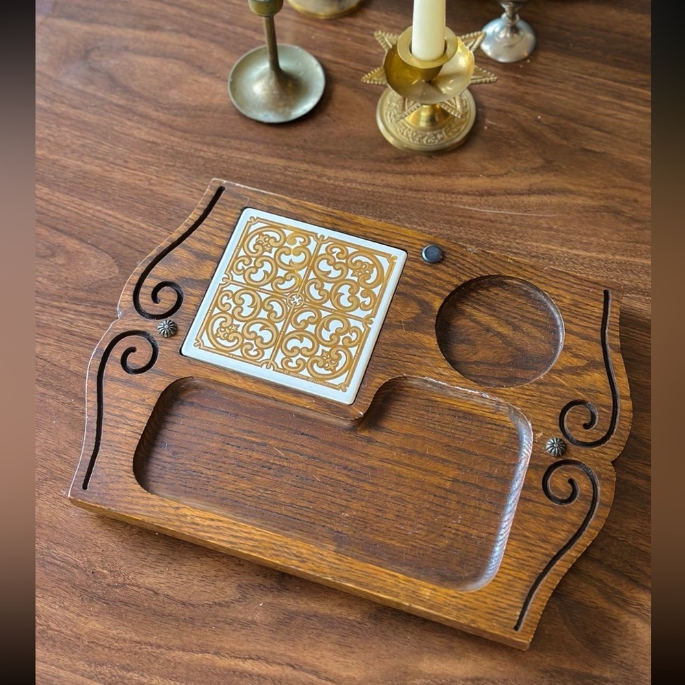 Vintage Georges Briard cheese board serving trivet